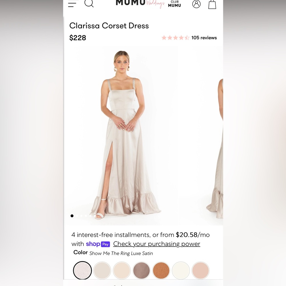 Show Me The Ring Bridesmaid Dress from Show Me Your MuMu. Size 6